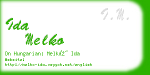 ida melko business card